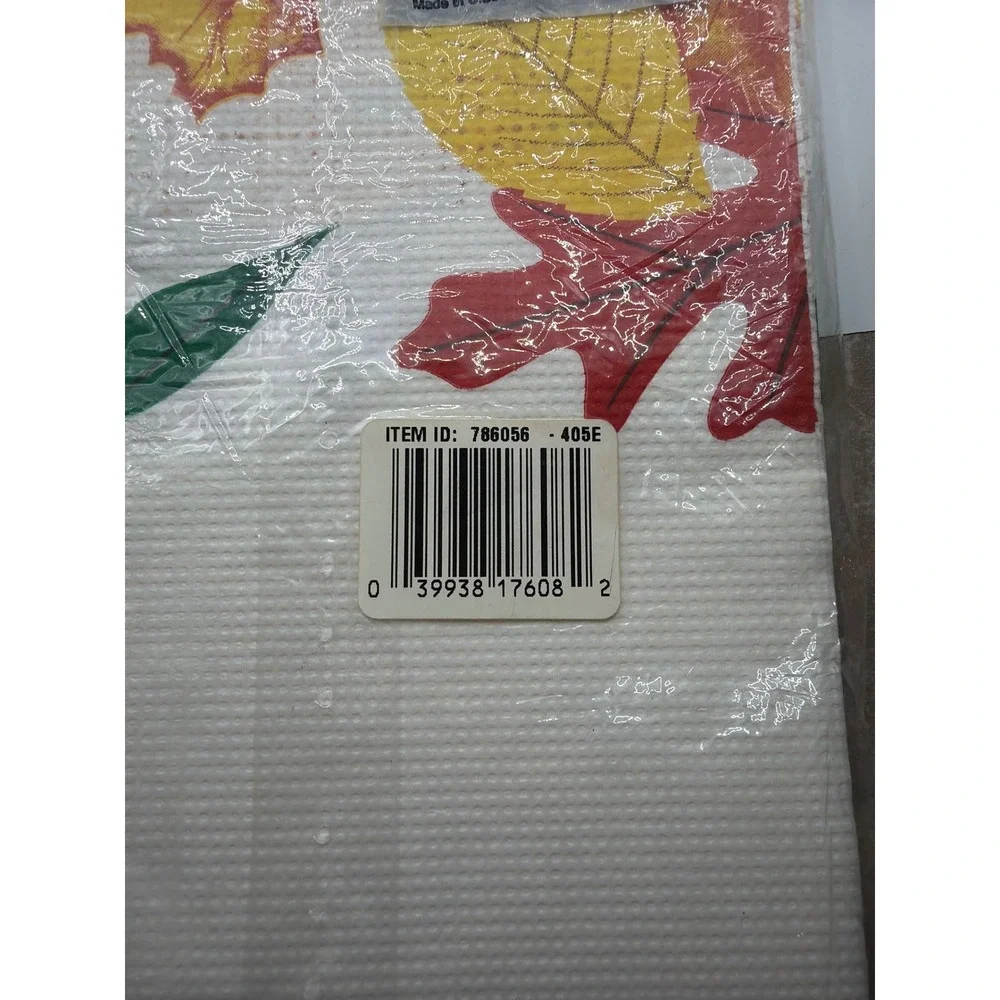 Paper Art Fall Leaves Tablecloth Extra Large 54x102 Thanksgiving Autumn Decor